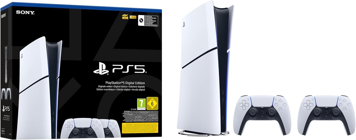 Console Playstation 5 PS5 Slim 1Tb Digital Version + 2 Dualsense EU Console Playstation 5 PS5 Slim 1Tb Digital Version + 2 Dualsense EU